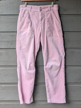 Pilcro Pink Corduroy Cropped Pants